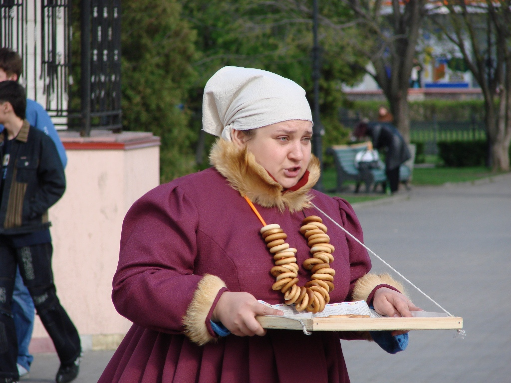 Колоритная! портрет торговки баранками