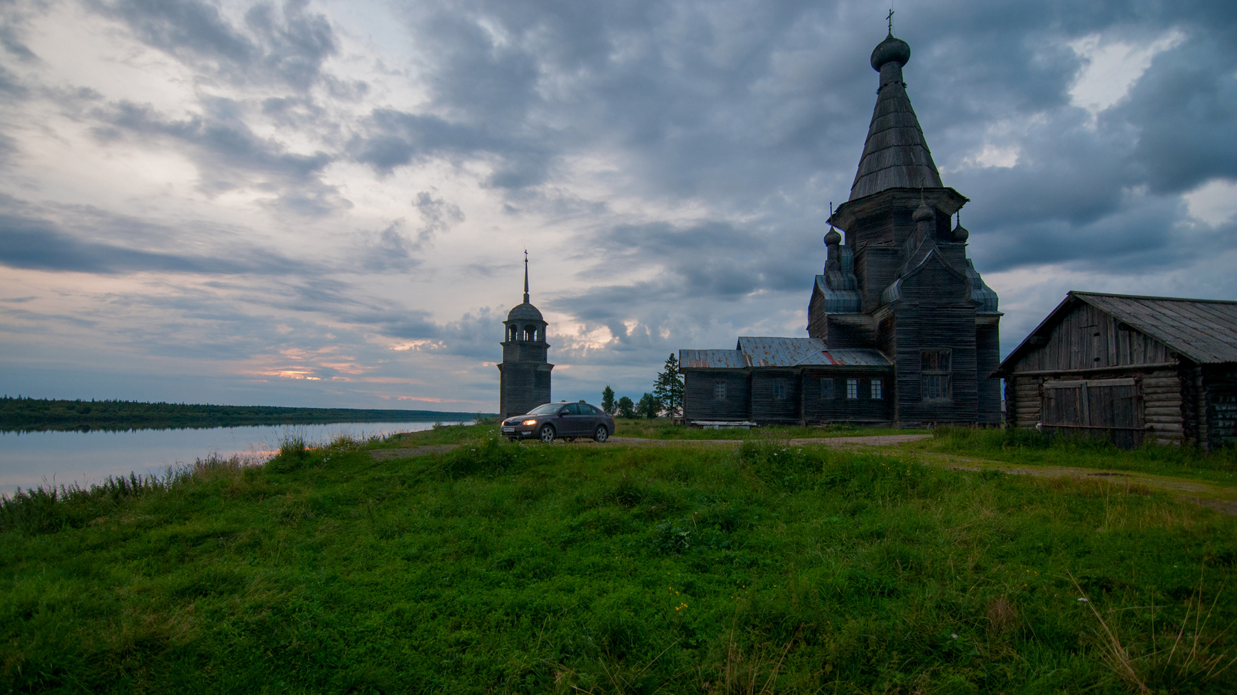 Машина времени село пияла шатровая вознесенская церковь онега архангельская область