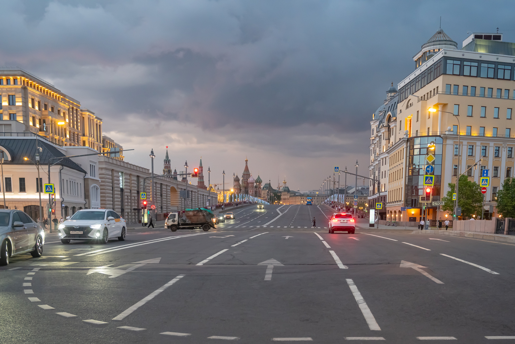 Москва Большой москворецкий мост Кремль Храм Василия Блаженного