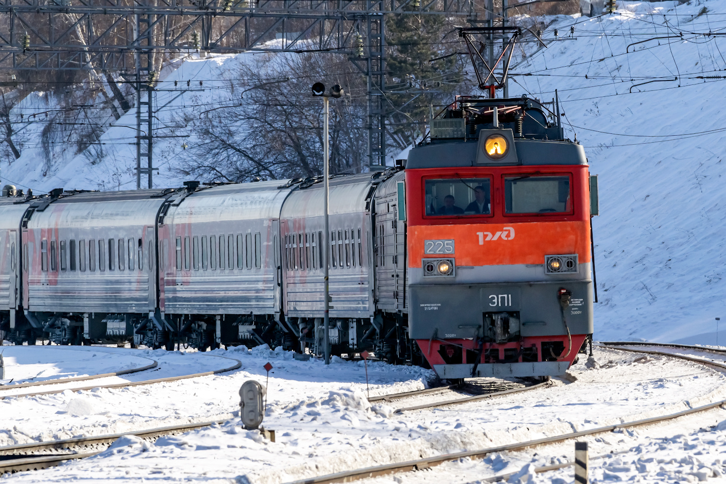 ЭП1-225 railway железная дорога locomotive локомотив электровоз поезд train Russia Siberia Irkutsk Россия Сибирь Иркутск споттинг spotting