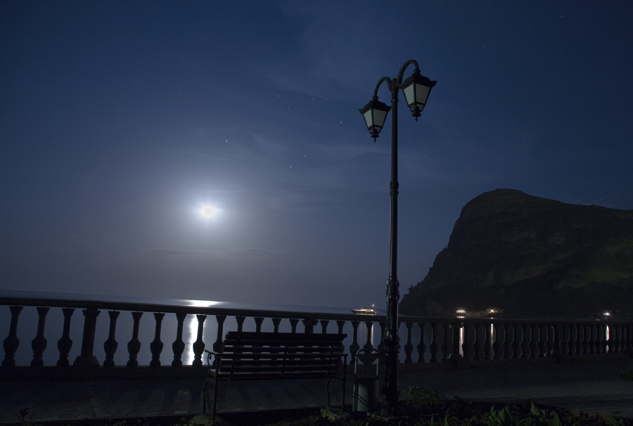 full moon луна, море, ночь