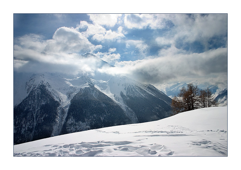 между небом и землёй Снежные зарисовки из горной Швейцарии, Kanderssteg, Loetschenalp, зима, февраль, 2006