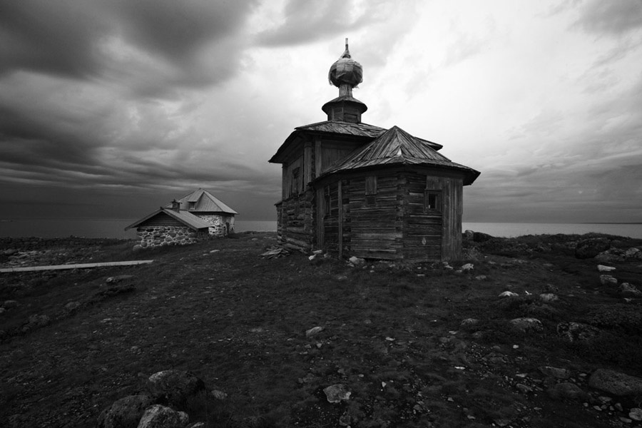 небо против земли Соловки, заяцкий остров