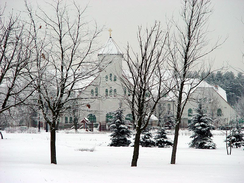 Храм храм зима пейзаж вера Беларусь