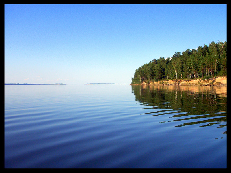 Синее-синее море (небо?) Горизонт. море, пейзаж. вода