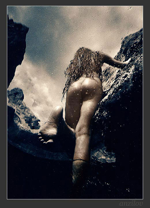 Тихая бухта. Подводная фотография. Черное море. Симеиз. Девушки под водой.