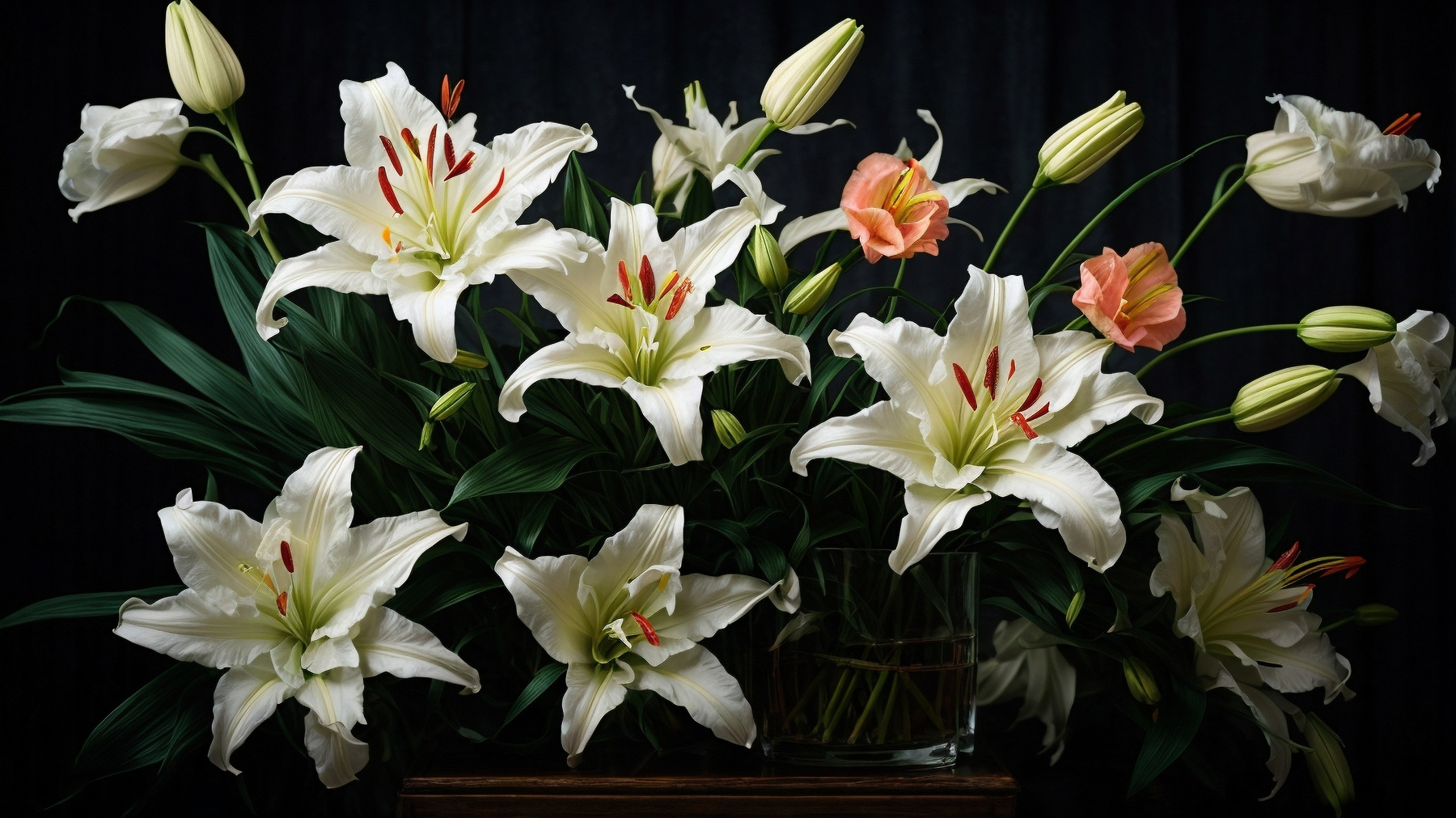 White lilies 