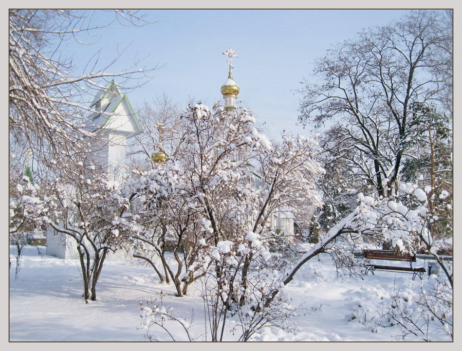 Рождественская Природа зима храм