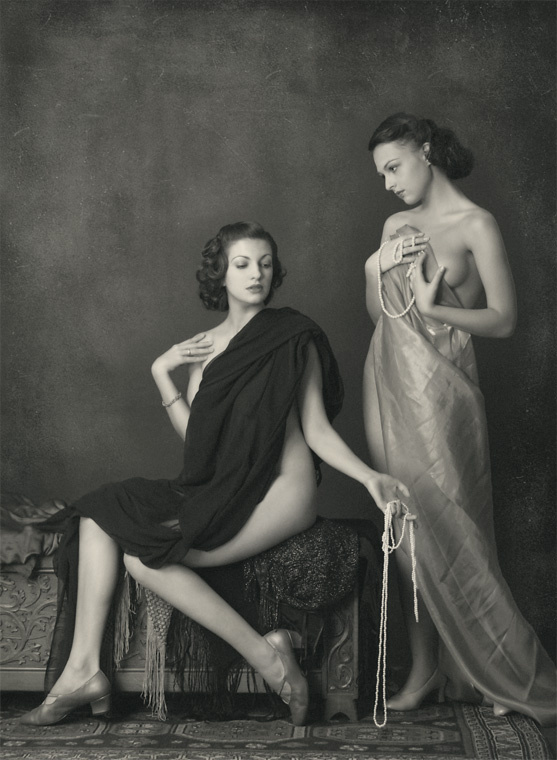 Двое. 1930-й старинная фотография ретро