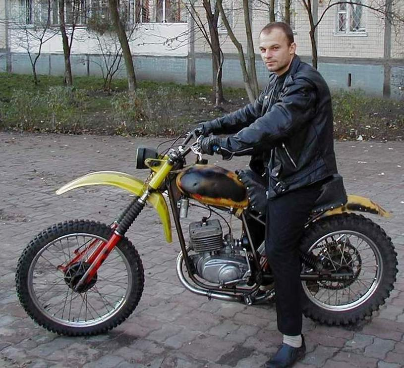 Федя на мопеде :о) мотоцикл мопед авто