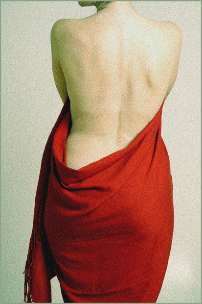 red drapery 