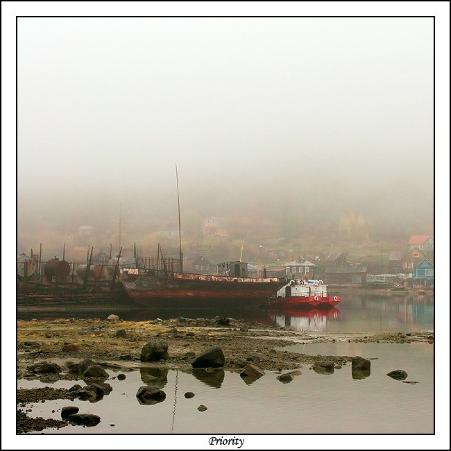 ~Fog Fall~ Кандалакша река Нива осень туман
