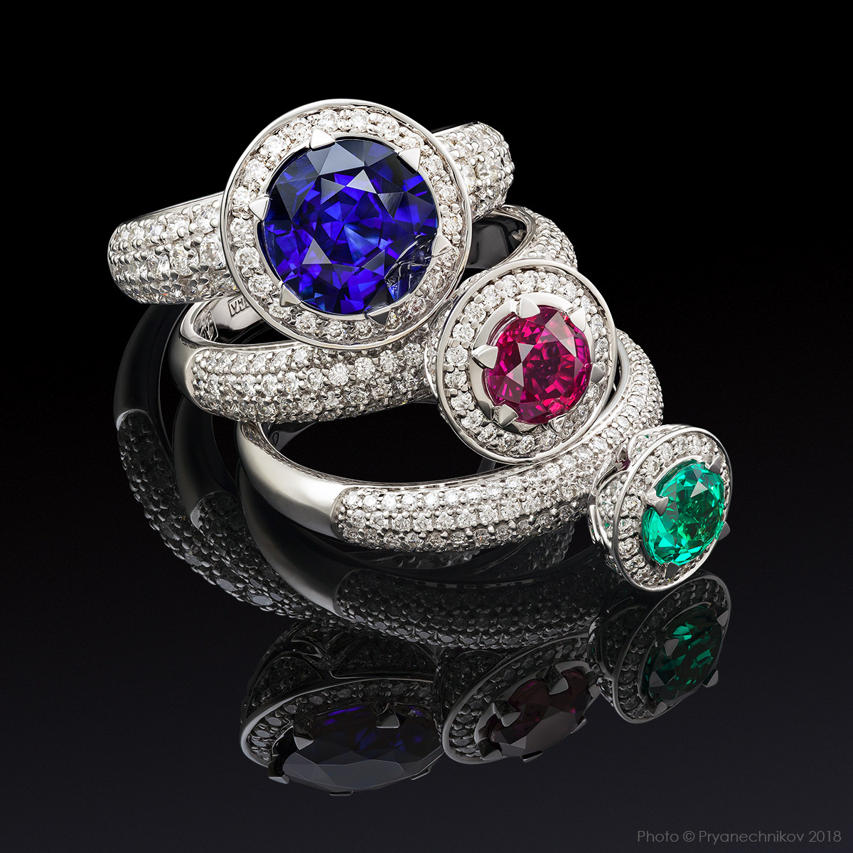 Рекламное фото ювелирных изделий и драгоценных камней. Precious Gems Pryanechnikov