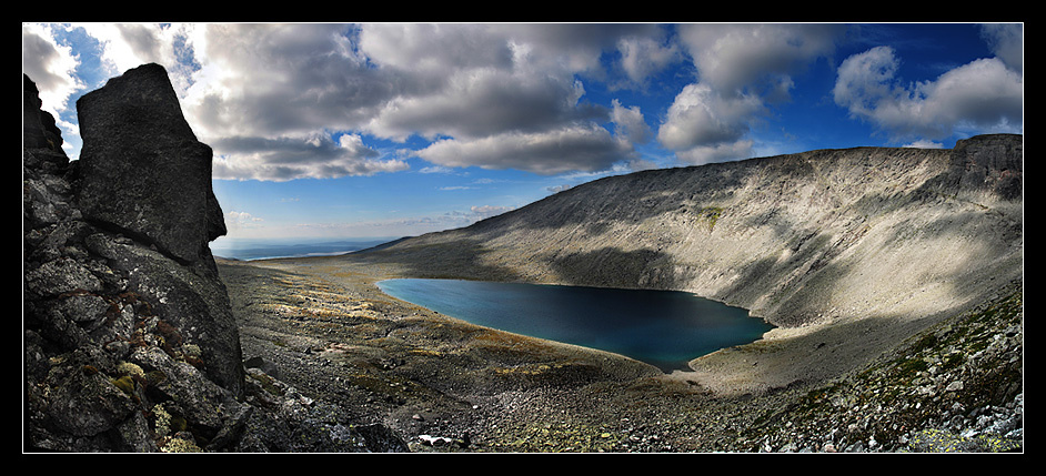 Горное озеро (панорама) горы озеро