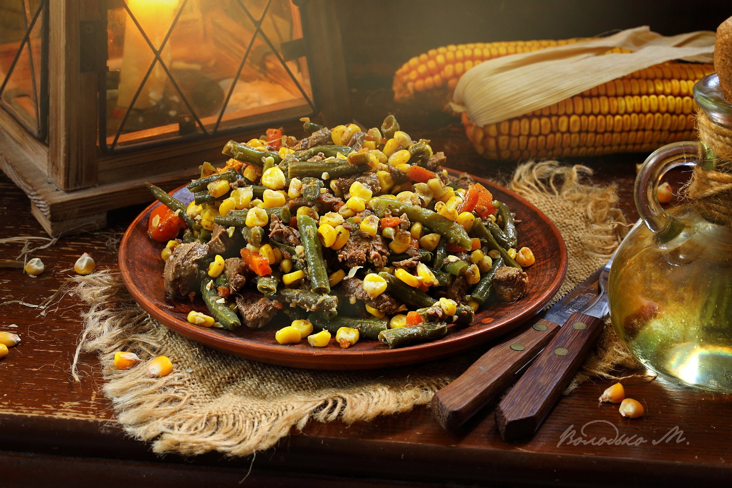 Говядина с овощами 