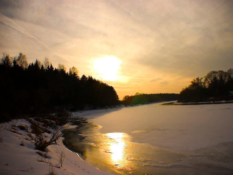 ... Sunset DEMO ... Shventoji, Vakaras, Ziema