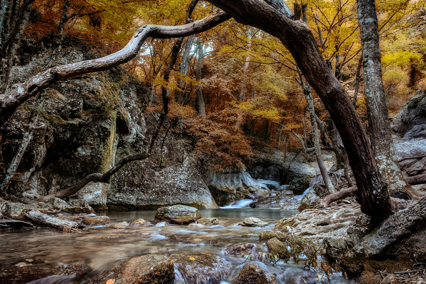 Осень Крым осень река