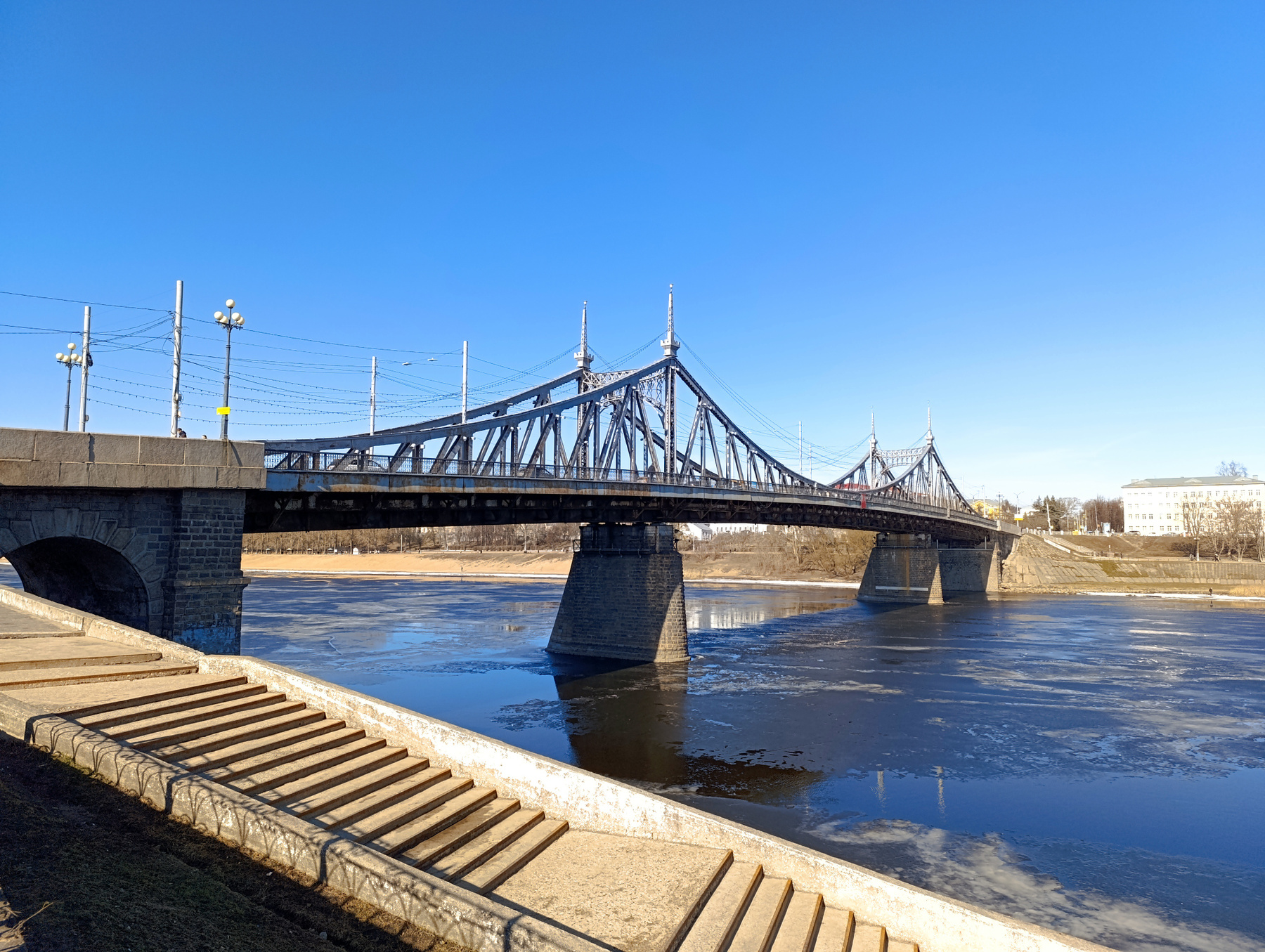 Тверь. Старый Волжский мост Тверь Старый Волжский мост