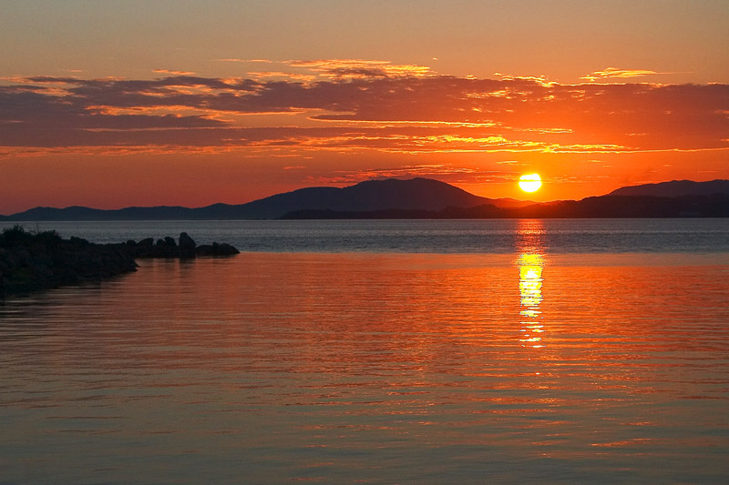 Японское море закат Японское море