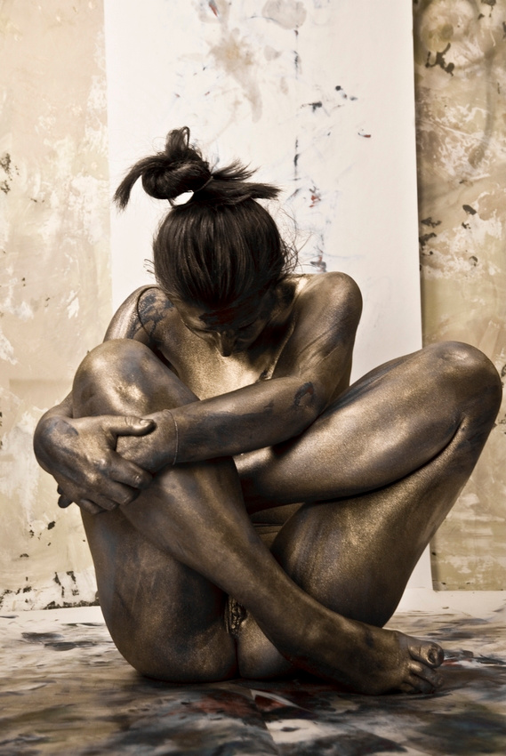 sculpture золото, бронза, ню