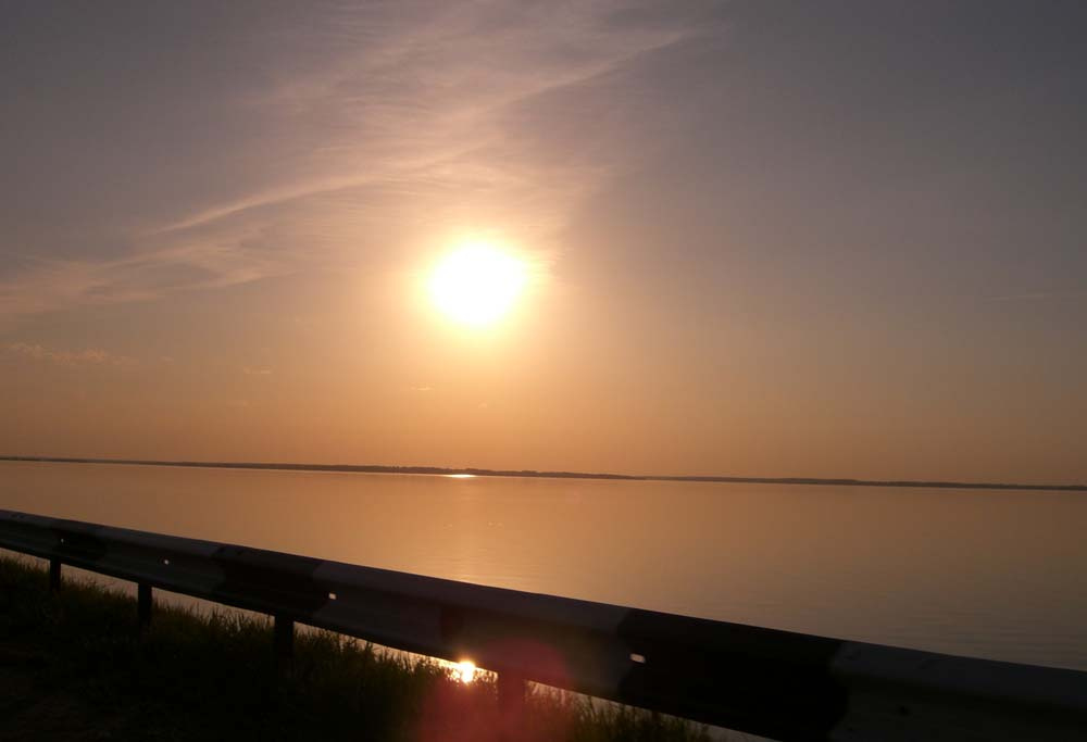 закат вода, море, закат, плотина