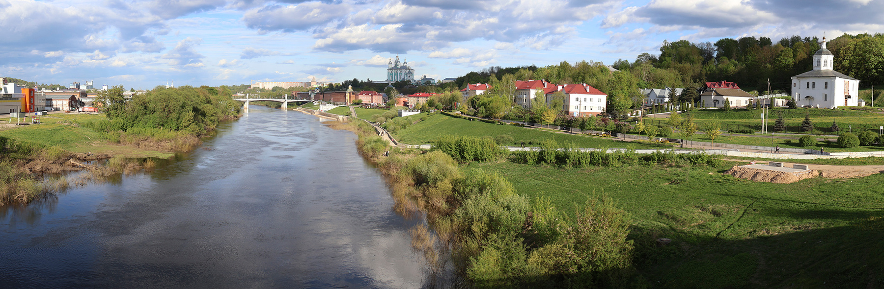 панорама Смоленска с Петропавловского моста 