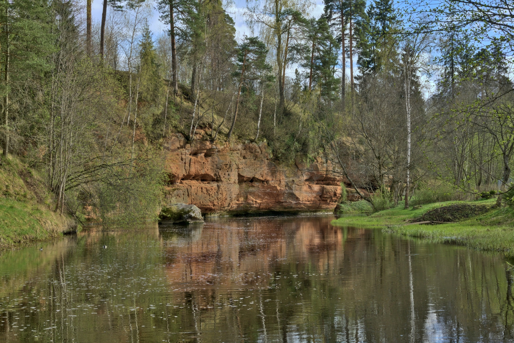 Река Оредеж в пос. Сиверский 