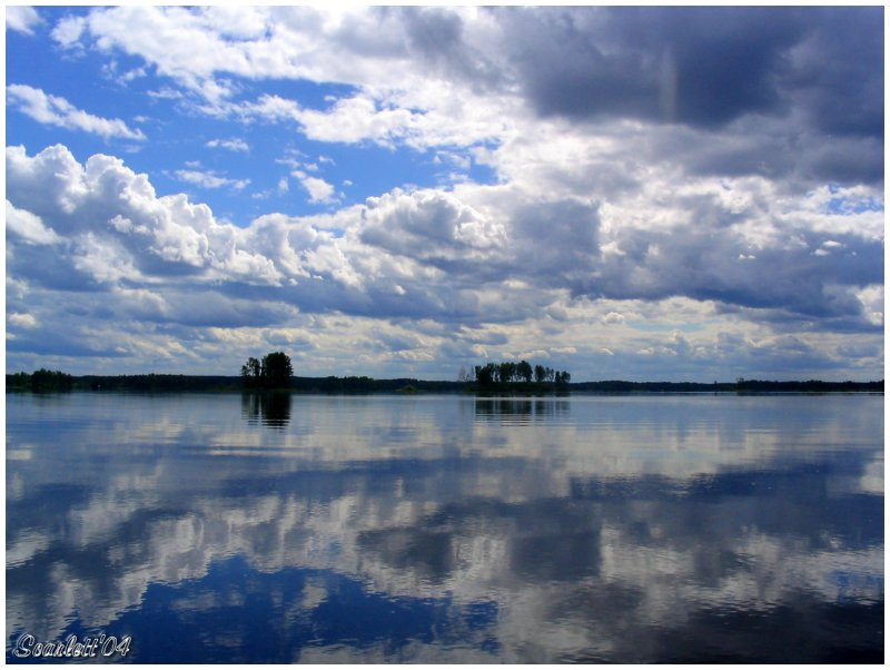 р.Вуокса река,облака