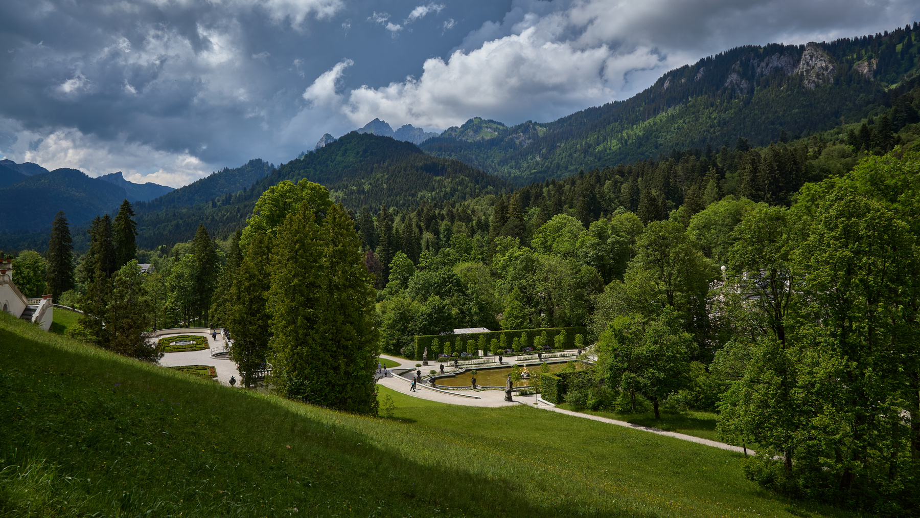 Про зелёные горы... Германия Бавария Линдерхоф Schloss Linderhof горы лес