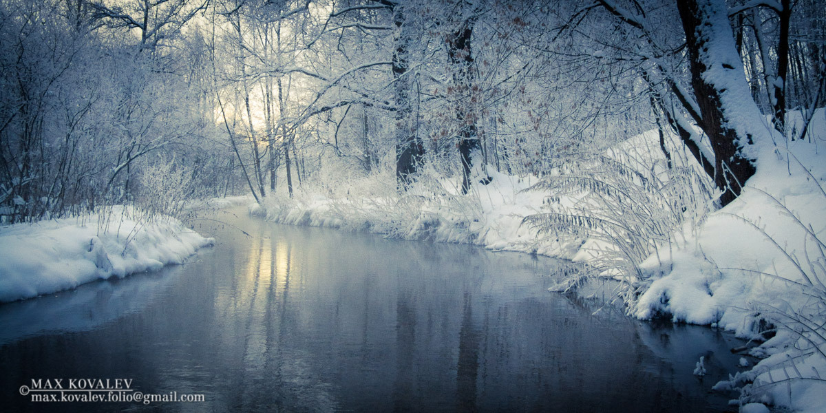 У зимней у реки Kuzminki,hoar-frost,morning,park,river,snow,winter,Кузьминки,зима,иней,парк,река,снег,утро