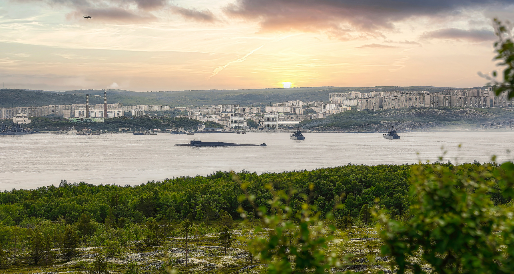 День ВМФ. флот север корабли подлодка парад