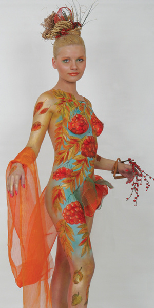 Рябина рябина, боди, арт, бодиарт, боди-арт, bodyart, body, art, body-art