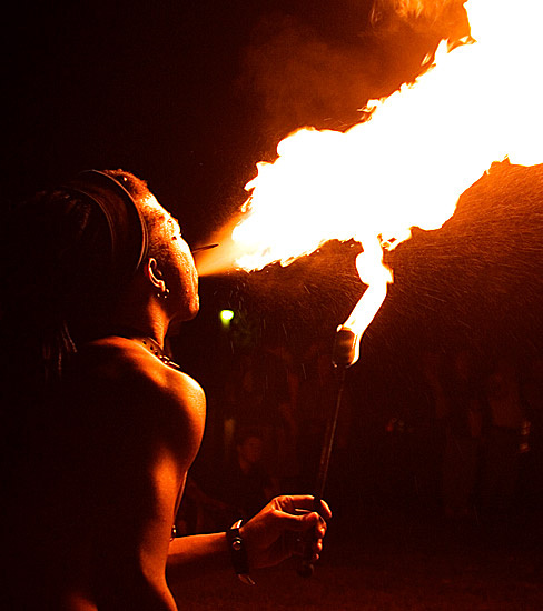 Fire breathing fire