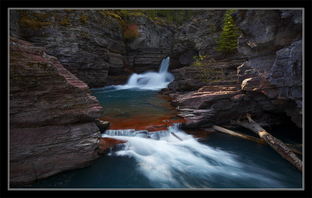 St.Mary Waterfalls. Glacier National Park. St.Mary Waterfalls Glacier National Park