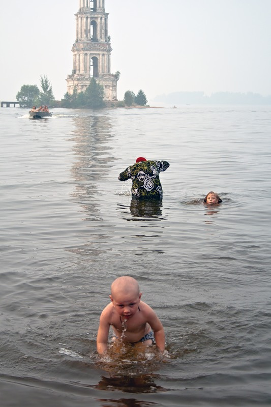 Купание калязин волга вода река водохранилище