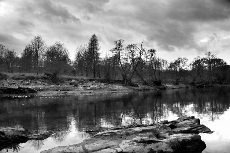 Пасмурная Щотландия Шотландия Scotland Река River