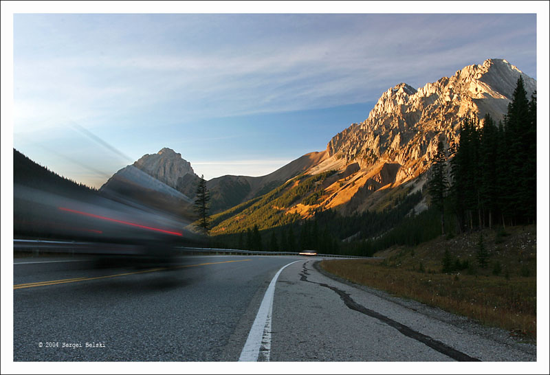 mountain road kananaskis, mountains, road