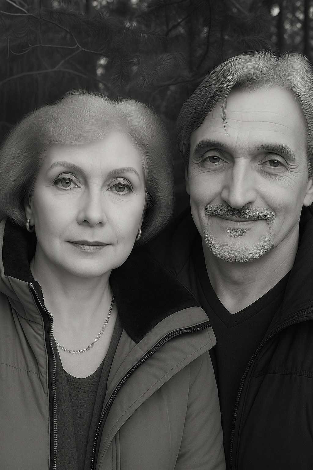 Сергей и Галина Сергей Галина портрет чб