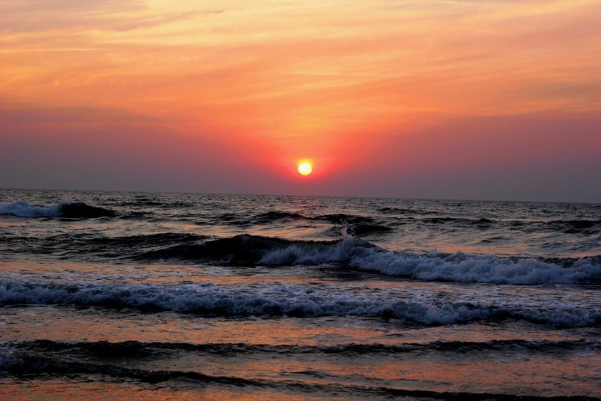улыбка море, солнце, небо, закат, вдохновение, волны, мечты
