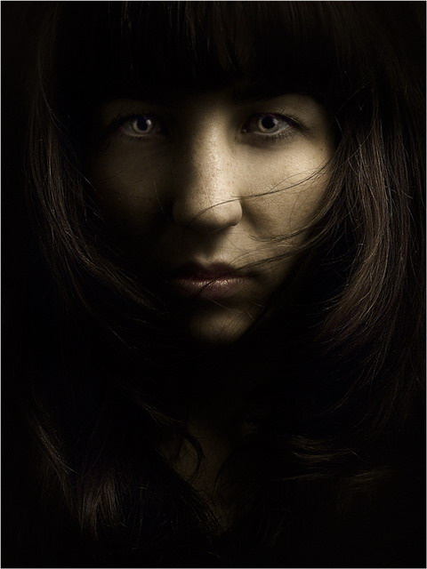 8 eye face portrait girl dark beauty 