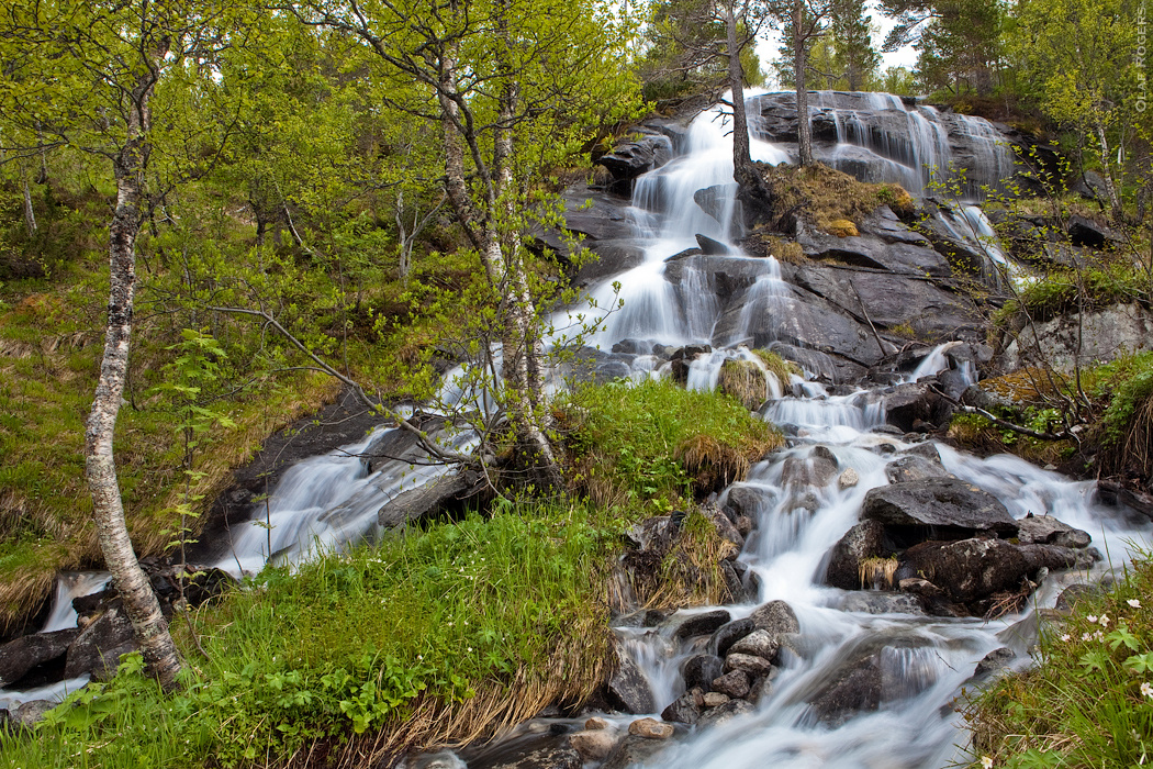 *** Norway Innerdalen park waterfall Норвегия водопад