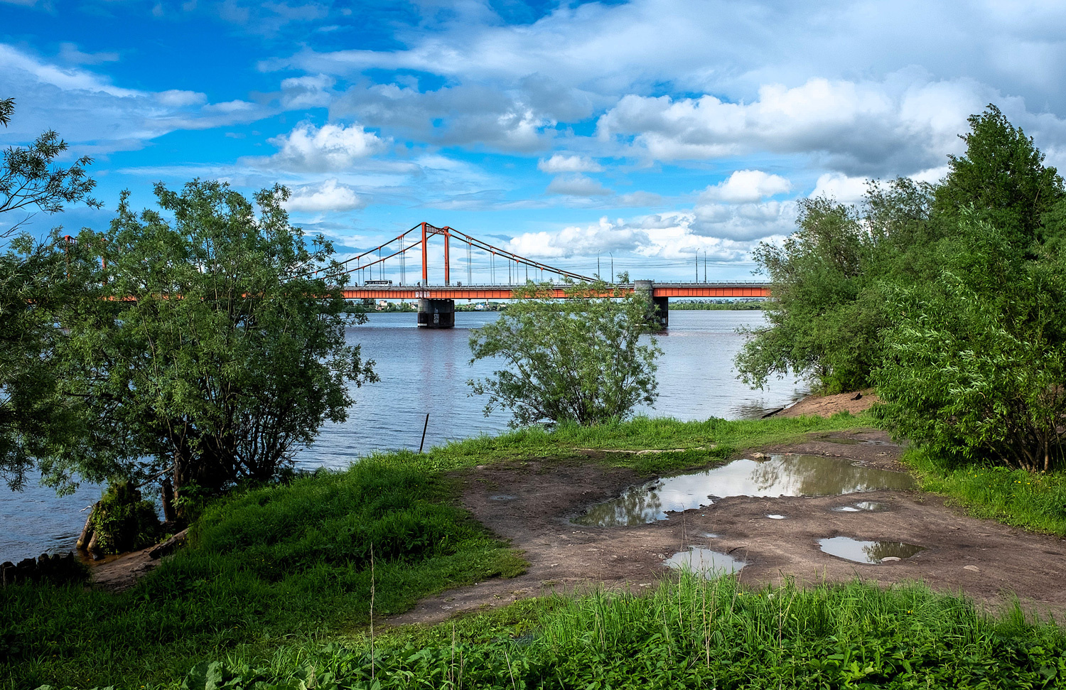 Вид на Соломбальский мост (Архангельск) 