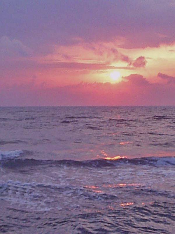 sunset море