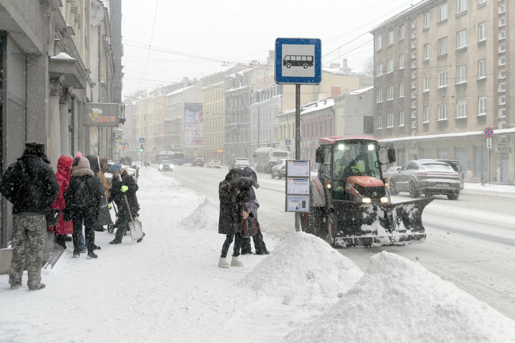 Метель. зима.Рига 13.02.2026