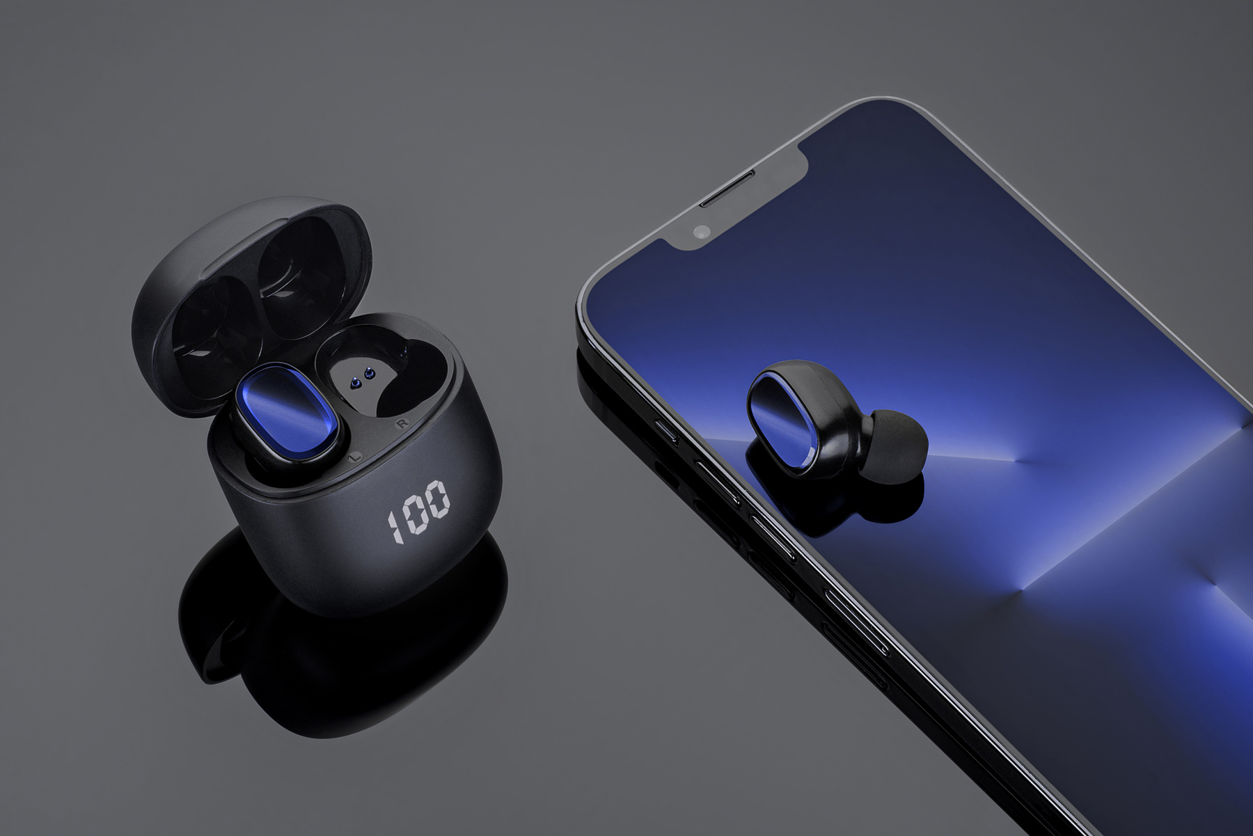 Съёмка наушников для упаковки Наушники iPhone headphones