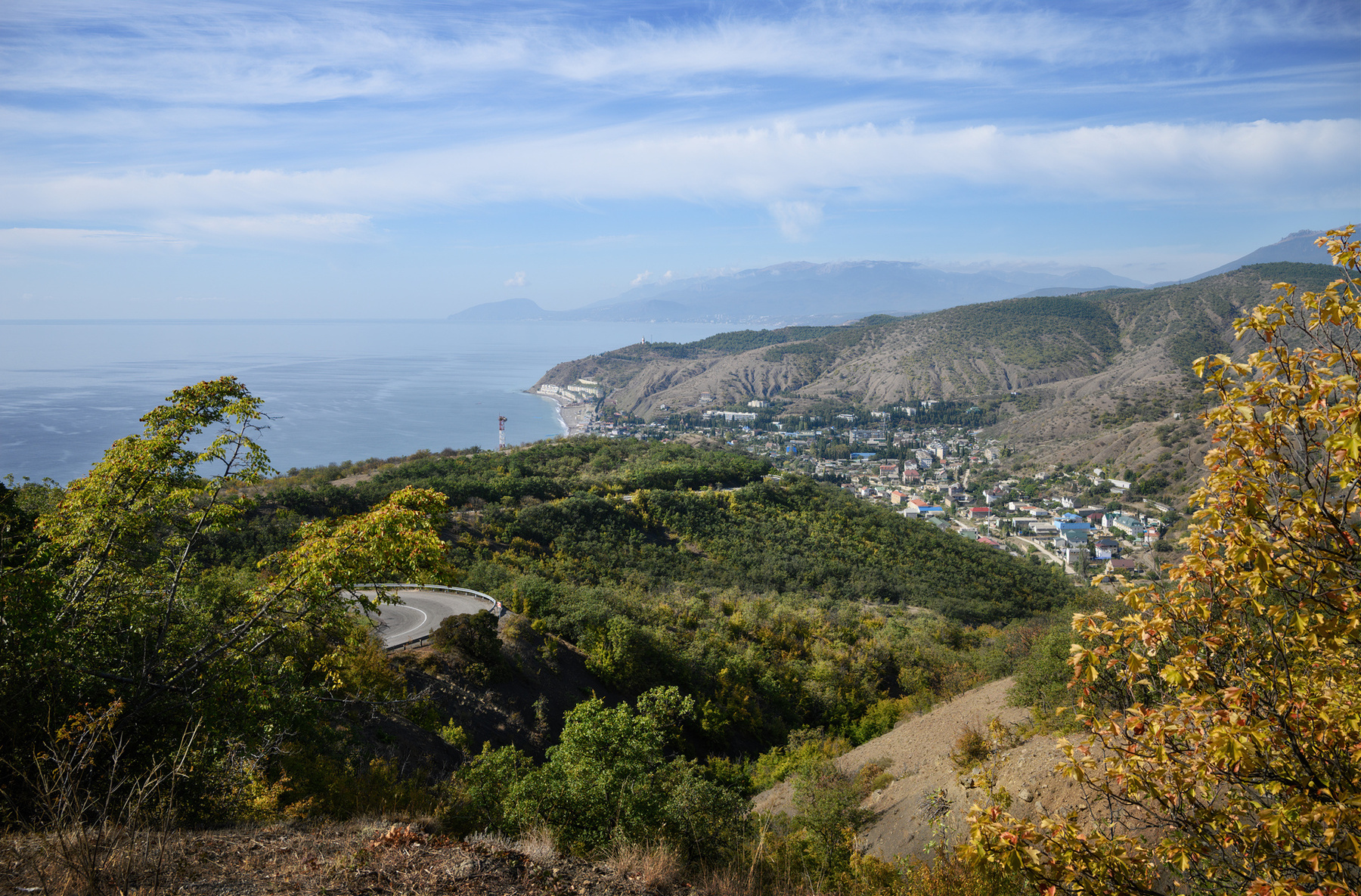 Крымские дали пейзаж природа лето Крым горы море