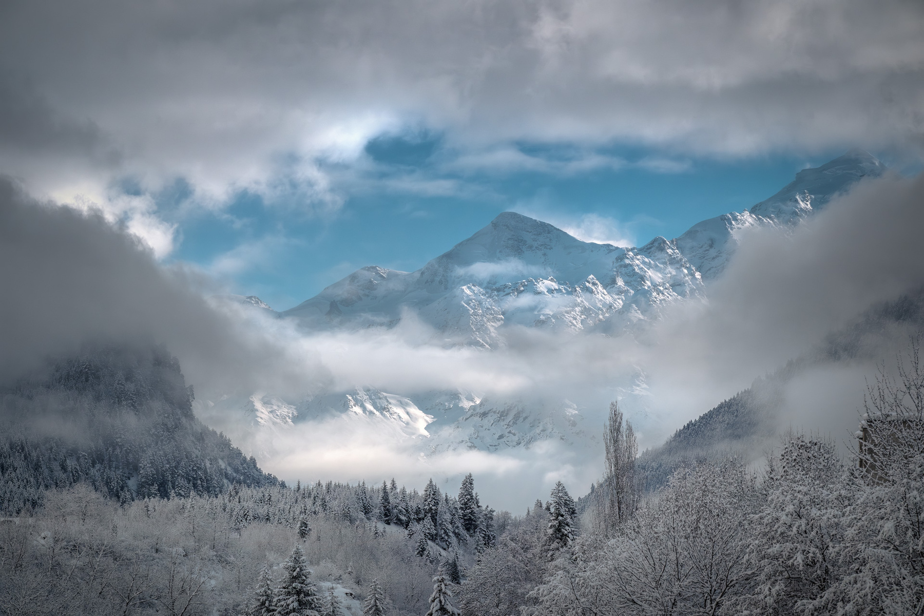 Tetnuldi Mountain In Winter Clothes svaneti mestia tetnuldi mountain sky clouds snow snowfall winter january trees mountains nature high landscape scenery travel outdoors georgia sakartvelo caucasus chizh
