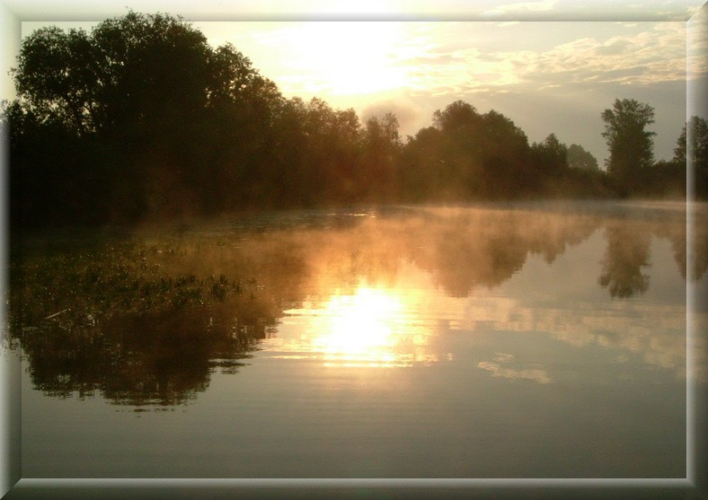 Smoke on the water утро , туман , озеро
