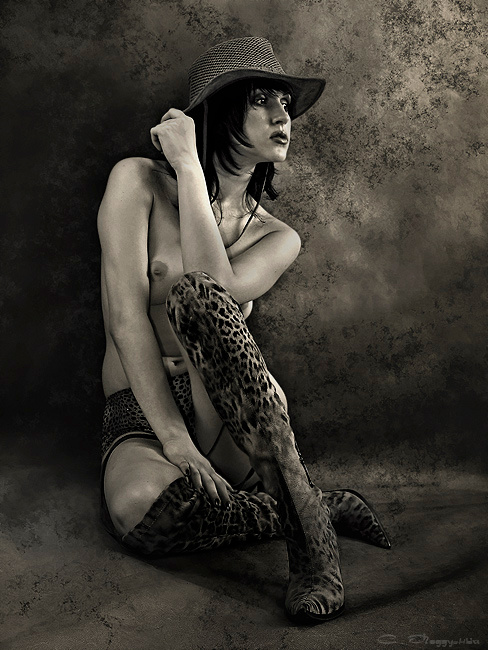 ...the thoughtful cowboy. девушка в шляпе думала о чем то..наверно о работе , а может быть о личном..