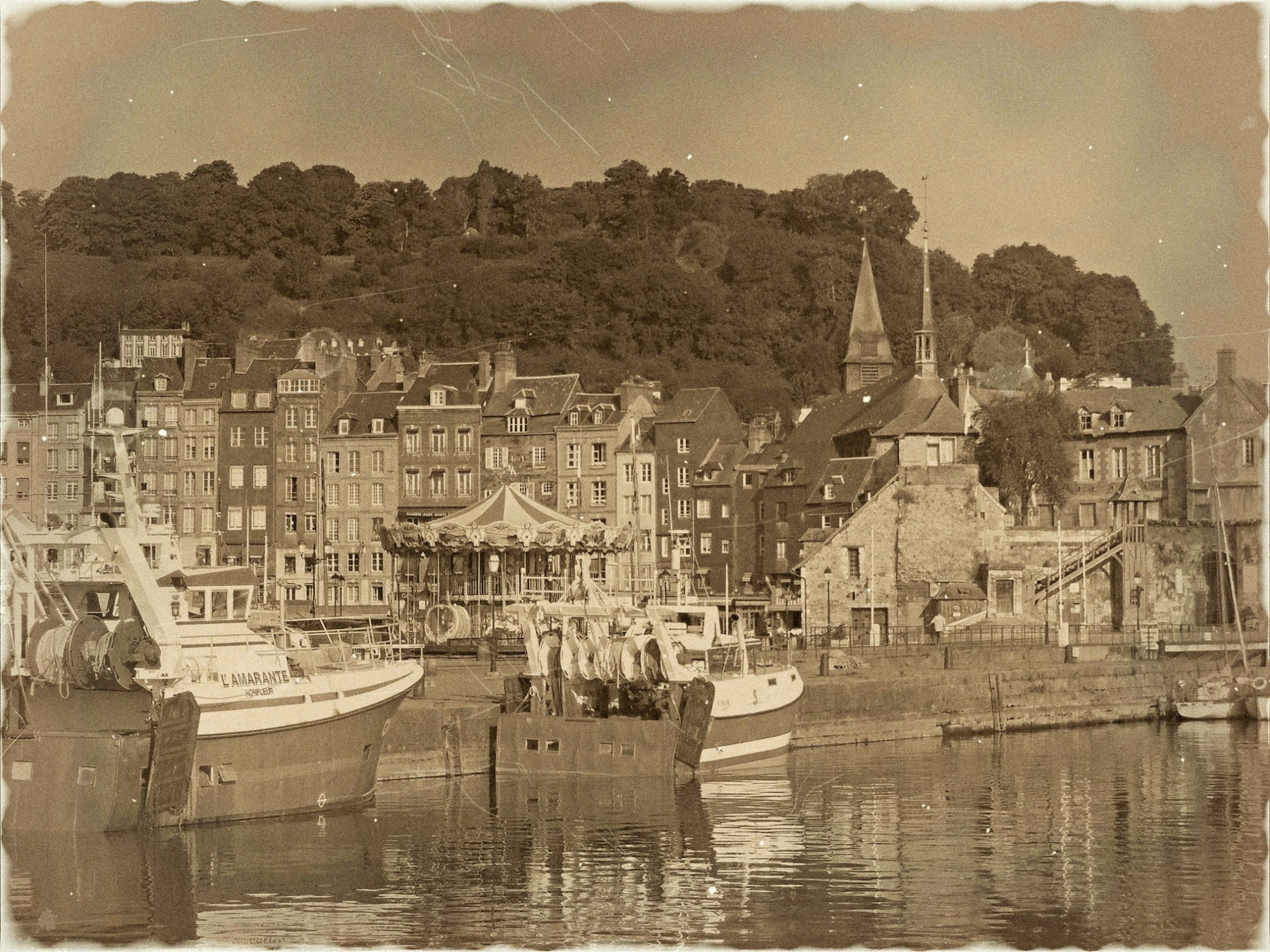 Нормандия. Онфлёр Город Франция Нормандия Старая фотография